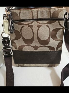 Coach Brown Signature Canvas Messenger Bag